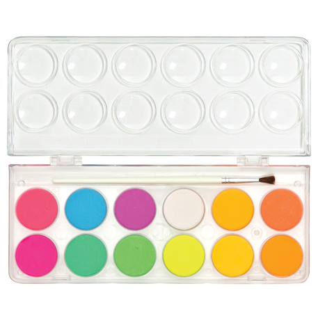 Aquarelles néon Chroma Blends – Set de 12 couleurs lumineuses avec pinceau Multicolor 1 - vertbaudet enfant 