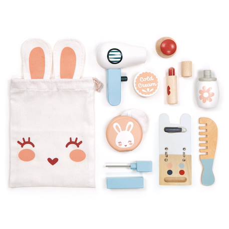 Jeu trousse de maquillage lapin en bois Multicolore 2 - vertbaudet enfant 