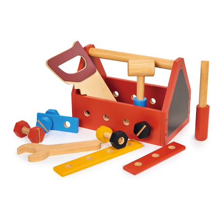 Boîte à outils ludique en bois Multicolor 1 - vertbaudet enfant 