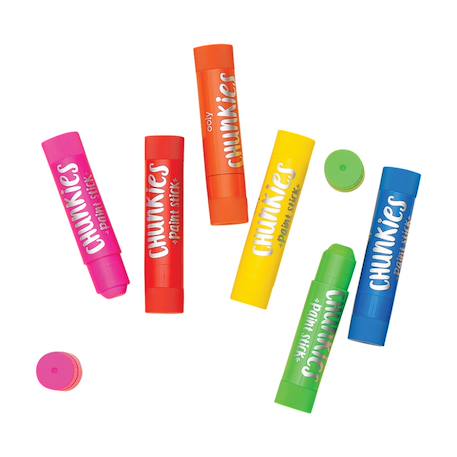 Bâtons de peinture Chunkies – Set de 6 couleurs classiques lavables Multicolor 1 - vertbaudet enfant 