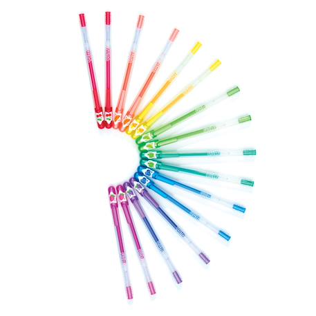 Stylos gel pailletés et parfumés Yummy – Set de 12 couleurs fruitées Multicolor 4 - vertbaudet enfant 