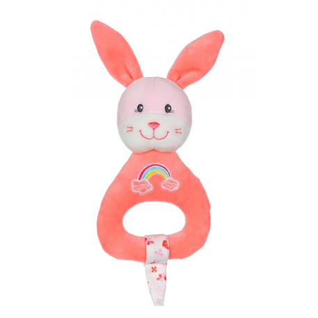 Hochet rainbow lapin - 15 cm Blanc 1 - vertbaudet enfant 