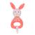Hochet rainbow lapin - 15 cm Blanc 1 - vertbaudet enfant 