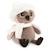 Peluche hibou avec bonnet blanc et écharpe 20 cm Marron 1 - vertbaudet enfant 