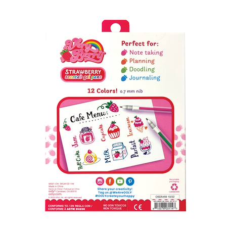Stylos gel parfumés à la fraise – Set de 12 couleurs fruitées Multicolor 4 - vertbaudet enfant 