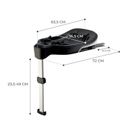 Base ISOFIX Kinderkraft CARE FX pour Siège Auto I-CARE i-Size avec Jambe de Force et Indicateurs d’Installation Noir 5 - vertbaudet enfant 