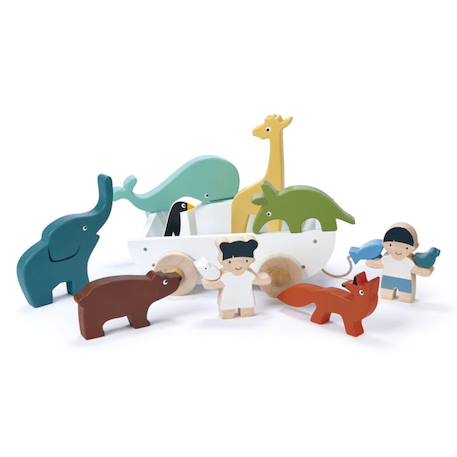 Bateau de l'amitié pour poupée en bois d'hévéa Multicolor 3 - vertbaudet enfant 