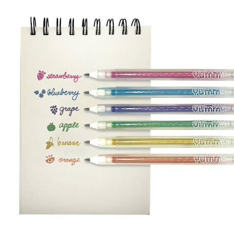 Stylos gel métallisés parfumés – Lot de 6 Multicolor 2 - vertbaudet enfant 