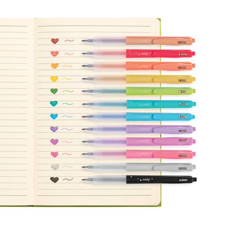 Stylos gel pailletés Oh My Glitter! – Set de 12 couleurs rétractables Multicolor 2 - vertbaudet enfant 