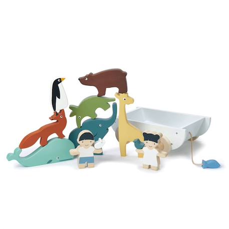 Bateau de l'amitié pour poupée en bois d'hévéa Multicolor 4 - vertbaudet enfant 