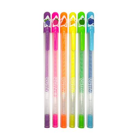 Stylos gel néon parfumés aux fruits – Set de 6 couleurs Multicolor 4 - vertbaudet enfant 