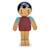 Poupée en bois - amande fils Multicolor 1 - vertbaudet enfant 