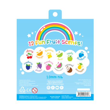 Stylos gel pailletés et parfumés Yummy – Set de 12 couleurs fruitées Multicolor 6 - vertbaudet enfant 