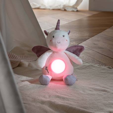 Peluche - veilleuse bamboo bebe - licorne - 26 cm Blanc 4 - vertbaudet enfant 