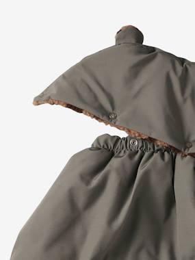VERTBAUDET Protège Porte-Bébé Doudoune Gris - Couverture Imperméable Avec Capuche