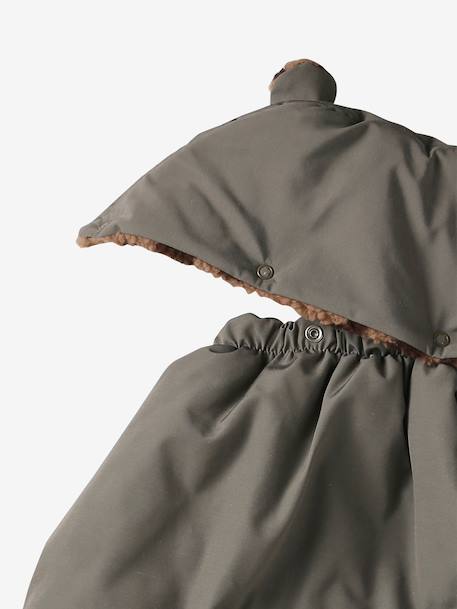 Protège porte-bébé doudoune kaki 2 - vertbaudet enfant 