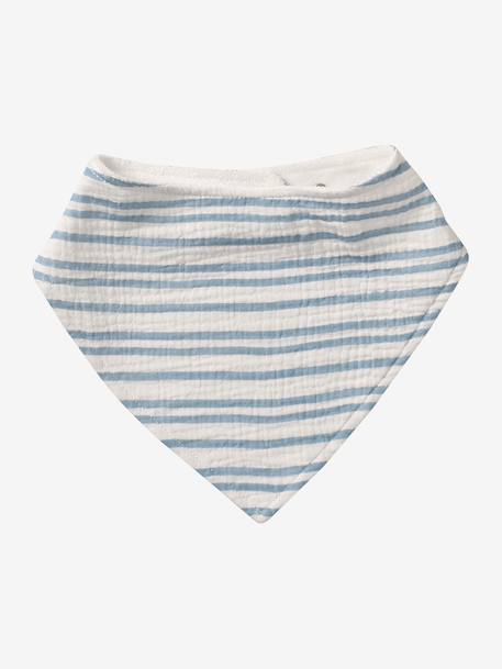 Lot 3 bavoirs bandanas en gaze de coton Bord de mer+Broceliande+Dans les bois+Hanoi+Hérisson+Hygge+lot renard+Mon coeur+Tanzanie 4 - vertbaudet enfant 