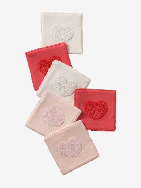 Lot 6 lingettes éponge Mon coeur 2 - vertbaudet enfant 