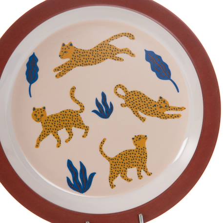 Coffret repas liam dans la savane (5 pièces) Marron, bleu 2 - vertbaudet enfant 