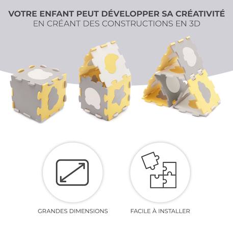 Tapis en mousse 2 en 1 - tapis puzzle pour bébé Jaune+Menthe 4 - vertbaudet enfant 