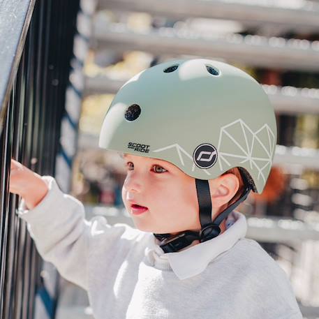 Casque green lines xxs (45-51 cm) Vert, noir, blanc 3 - vertbaudet enfant 