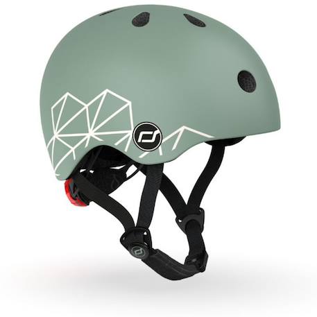 Casque green lines xxs (45-51 cm) Vert, noir, blanc 1 - vertbaudet enfant 