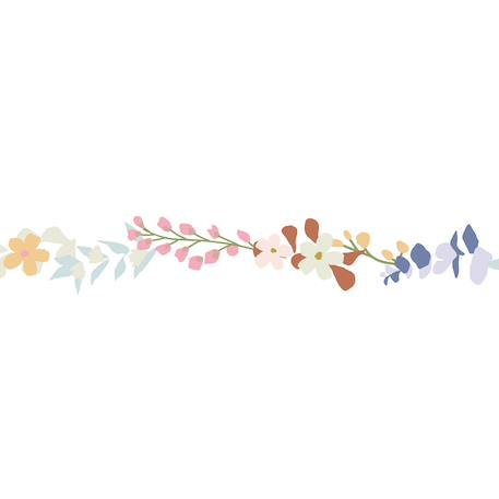 Frise adhésive fleur liv (5 m) Lilas, rose, vert clair 1 - vertbaudet enfant 