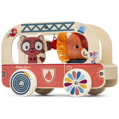 Camion de pompier Orange, bleu, marron 2 - vertbaudet enfant 