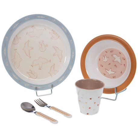 Coffret repas birdy (5 pièces) Marron, beige 1 - vertbaudet enfant 