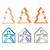 Jouet d'éveil en silicone - Set maison et arbre Multicolor 1 - vertbaudet enfant 
