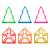 Coffret de jeu libre 9 pièces – Enfants, maisons et arbres néon Multicolore 1 - vertbaudet enfant 