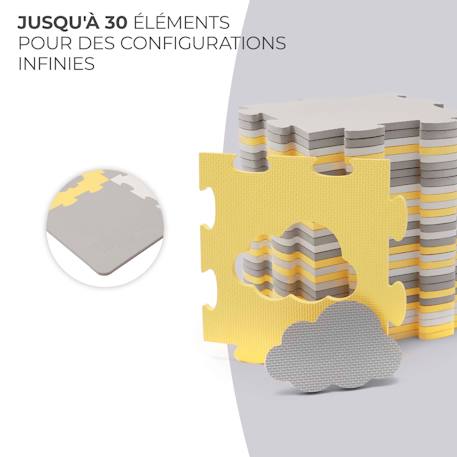 Tapis en mousse 2 en 1 - tapis puzzle pour bébé Jaune+Menthe 5 - vertbaudet enfant 