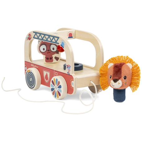 Camion de pompier Orange, bleu, marron 1 - vertbaudet enfant 