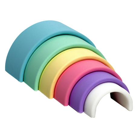 Jeux d'éveil à empiler - Arc en ciel Multicolor 2 - vertbaudet enfant 