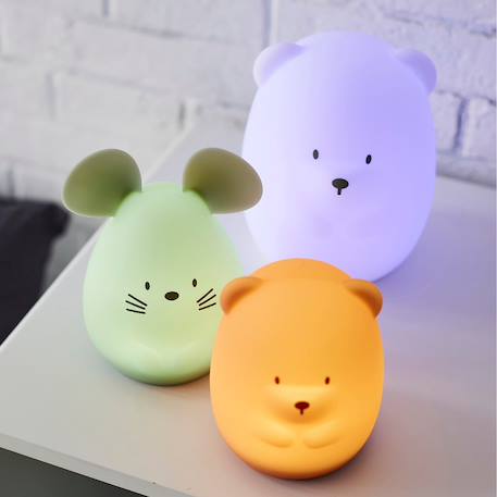 Veilleuse en silicone ours caramel Blanc 4 - vertbaudet enfant 