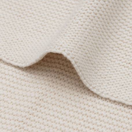 Couverture en tricot basic knit oatmeal (75 x 100 cm) Ecru 5 - vertbaudet enfant 