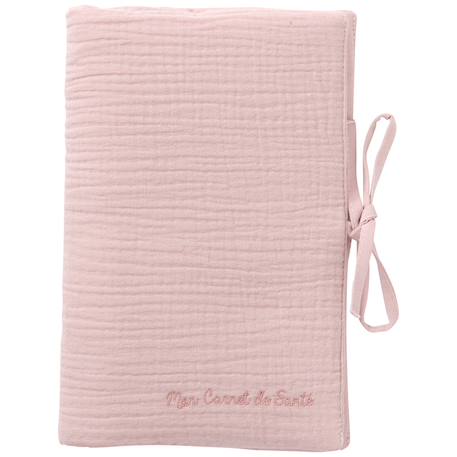Protège-carnet de santé gaze de coton pétale Rose 1 - vertbaudet enfant 