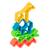 Jeux d'éveil à empiler - Animaux Multicolor 1 - vertbaudet enfant 
