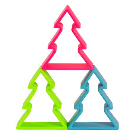 Coffret de jeu libre 9 pièces – Enfants, maisons et arbres néon Multicolore 2 - vertbaudet enfant 