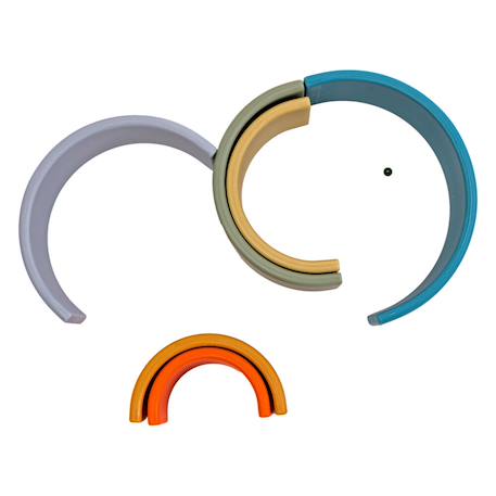 Jeux d'éveil à empiler - Arc en ciel Multicolor 5 - vertbaudet enfant 