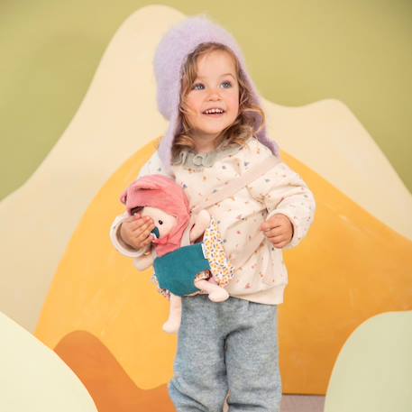 Poupée jeanne et son porte bébé Rose, bleu, jaune 6 - vertbaudet enfant 