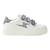 Baskets synthétique mini mahalia Blanc cassé+Blanc/rose 6 - vertbaudet enfant 