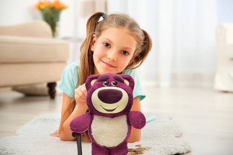 Tirelire électronique disney Lotso, grande capacité, effets sonores et musicaux, fentes pour pièces et billets Rose 3 - vertbaudet enfant 