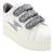 Baskets synthétique mini mahalia Blanc cassé+Blanc/rose 9 - vertbaudet enfant 