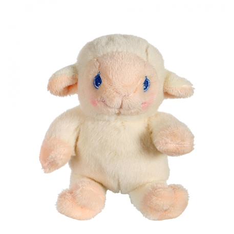 Peluche - oeuf p'tit poulailler agneau en peluche - 12 cm Beige 2 - vertbaudet enfant 