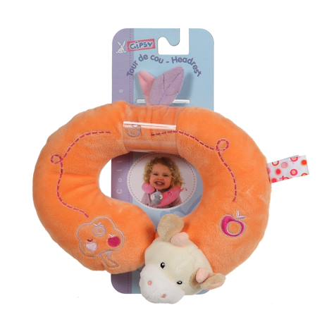 Peluche - tour de cou pomme vache - 24 cm Orange 1 - vertbaudet enfant 