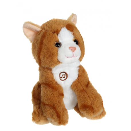 Peluche - peluche chat mimi cats sonore roux - 18 cm Marron 2 - vertbaudet enfant 