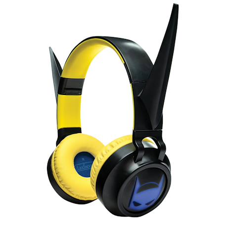 Casque 3D lumineux pliable bluetooth® et filaire Batman avec limitation du volume , Rechargeable, Micro Intégré, Lecteur Carte SD Noir 1 - vertbaudet enfant 