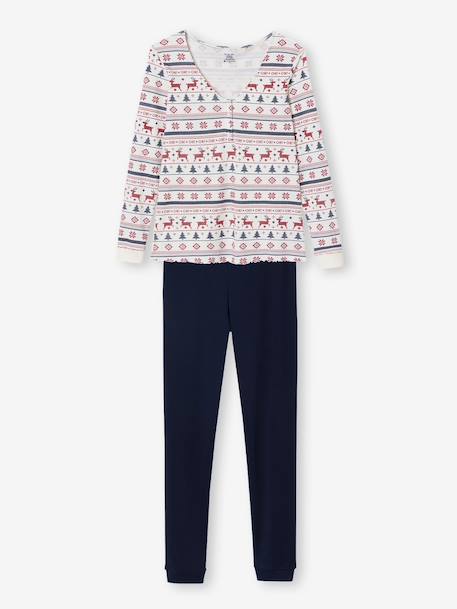 Pyjama 2 pièces femme famille Noël bleu nuit 2 - vertbaudet enfant 