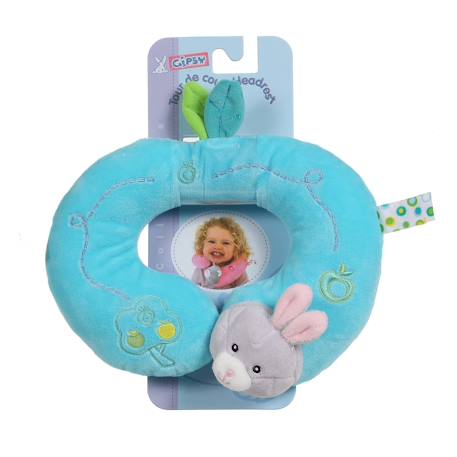 Peluche - tour de cou 'pomme' lapin - 24 cm Bleu 1 - vertbaudet enfant 